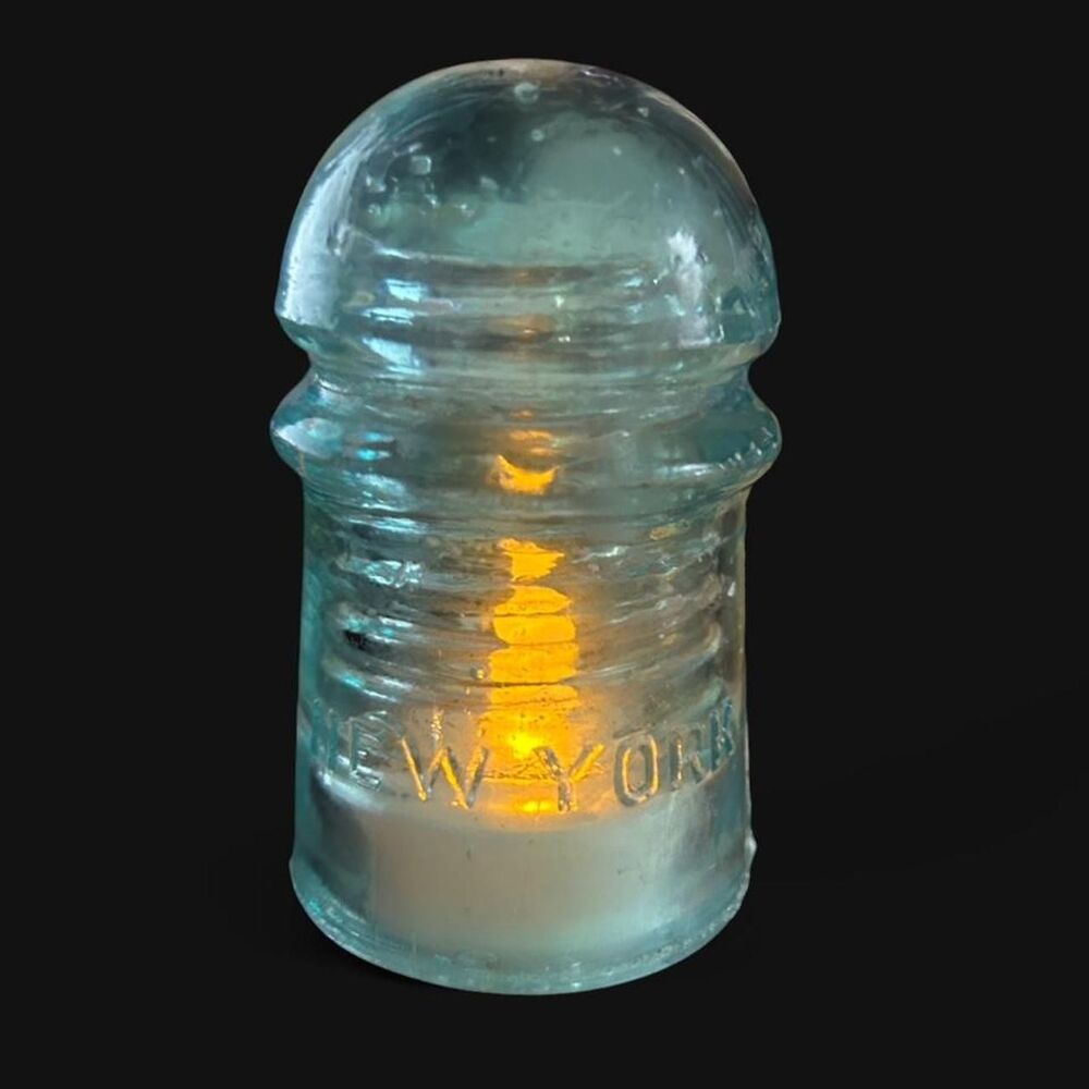 Antique Brookfield Glass Company Pony Style New York Glass Insulator